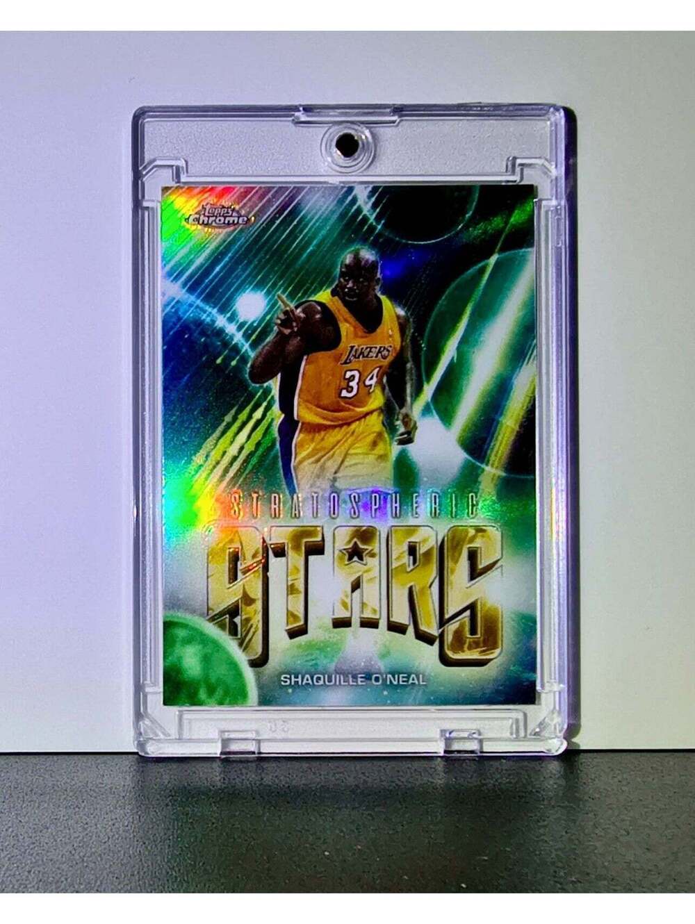 Shaquille O’Neal 2025 NBA Topps Chrome Update #ST-21 Stratospheric Stars Refract